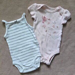 Set of 2 Newborn Girl Onesies